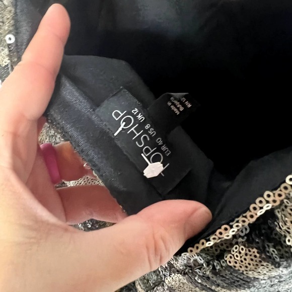 Topshop Camo Sequin Mini Bodycon Slip Dress Bling 8 - Picture 4 of 4